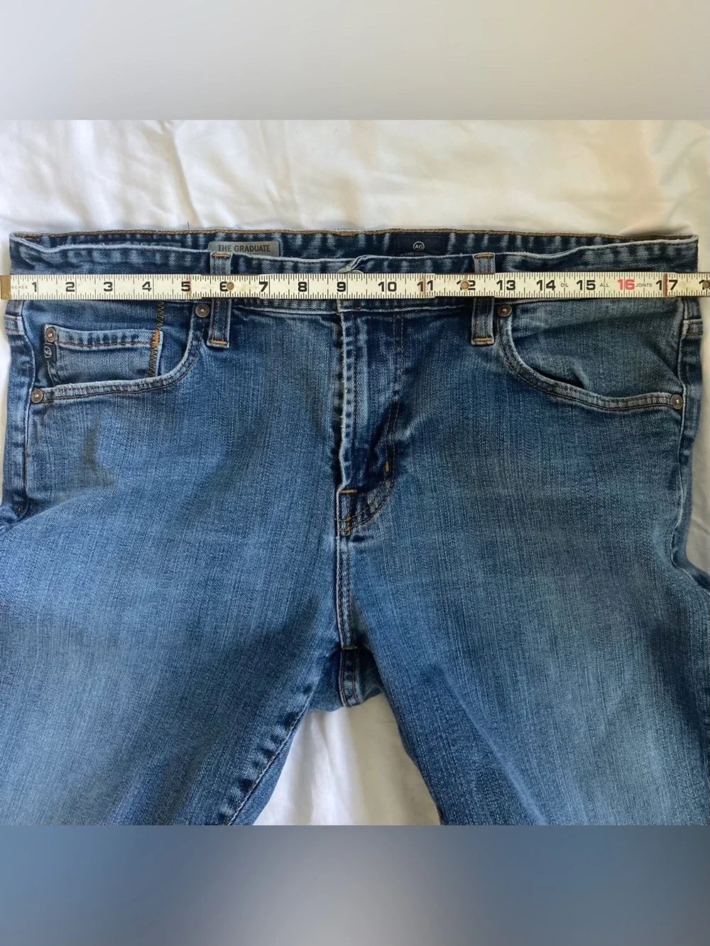 AG Adriano Goldschmied  The Graduate Jeans Made in USA 36X34 South Gate, CA.2016